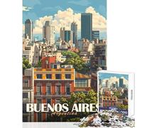 Puzzle de 1000 pièces pour Adolescents Paysage Urbain de Buenos Aires Jeu éducatif Cadeau d'anniversaire (50x75cm)