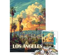 Puzzle de 1000 pièces pour Adolescents Paysage Urbain de Los Angeles Jeux relaxants Course de Vitesse Manuelle Cadeau d'anniversaire ou de Noël (Taille 38x52cm)