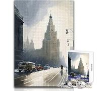 Puzzle de 1000 pièces pour Adolescents - Paysage Urbain de Moscou, Russie - Jeu éducatif, Amusant et Original - Cadeau d'anniversaire - Dimensions:50x75cm