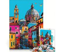 Puzzle de 1000 pièces pour Adolescents, Paysage Urbain de Rome, Jeu Impossible, décoration d'intérieur, Collection d'artistes, Beaux-Arts 38x52cm