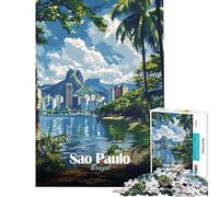 Puzzle de 1000 pièces pour Adolescents Paysage Urbain de São Paulo Jeu intellectuel et Relaxant idéal pour Les Couples Cadeau Amusant (Taille 50x75cm)