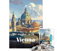 Puzzle de 1000 pièces pour Adolescents Paysage Urbain de Vienne Difficile et Stimulant Cadeau d'anniversaire Jeu éducatif pour Les 14 Ans et Plus (50x75cm)