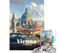 Puzzle de 1000 pièces pour Adolescents Paysage Urbain de Vienne Difficile et Stimulant Cadeau d'anniversaire Jeu éducatif pour Les 14 Ans et Plus (38x26cm)