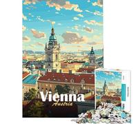 Puzzle de 1000 pièces pour Adolescents Paysage Urbain de Vienne Jeu éducatif de 1000 pièces Défi Difficile Jeu Amusant et Stimulant pour Toute la Famille (38x52cm)