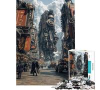 Puzzle de 1000 pièces pour Adolescents Paysage Urbain Steampunk avec Structures mécaniques Puzzle pour Adultes Jeu Pratique d'analyse et de logique Cadeau d'anniversaire et Cadeau Unique (38x26cm)