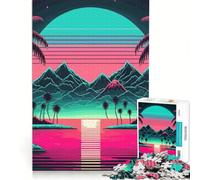 Puzzle de 1000 pièces pour Adolescents paysages de Plage au Coucher du Soleil Jeux Amusants entraînez Votre Cerveau et Vos Mains améliorez l'amour Entre Les Couples 38x52cm