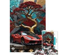 Puzzle de 1000 pièces pour Adolescents paysages Ferrari Rouge Jeu Difficile et Stimulant d'analyse et de logique à partir de 14 Ans (38x52cm)