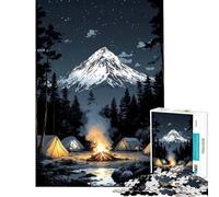 Puzzle de 1000 pièces pour Adolescents Paysages sous Les étoiles Autour d'un feu de Camp Jeux relaxants Jouets addictifs pour cultiver la Patience Cadeau Artistique Décoration Murale (Taille 38x52cm)