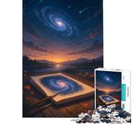 Puzzle de 1000 pièces pour Adolescents Peinture de Galaxie au Coucher du Soleil Jeu éducatif pour améliorer la mémoire Cadeau d'anniversaire (Dimensions 38x26cm)