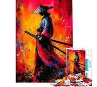 Puzzle de 1000 pièces pour Adolescents Peinture de Guerrier samouraï Puzzle pour Adultes Jouet décoration Murale améliore la mémoire Cadeau d'anniversaire Unique (Taille 38x26cm)