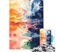 Puzzle de 1000 pièces pour Adolescents Peinture de Paysage Abstrait aux tourbillons de Couleurs idéal pour Un Anniversaire Noël ou Un séjour à la Maison Jouet éducatif pour Passer Le Temps Convient
