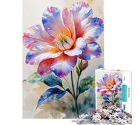 Puzzle de 1000 pièces pour Adolescents Peinture Florale Aquarelle défi éducatif Jeu d'analyse et de logique décoration Murale pour Les 14 Ans et Plus (38x26cm)