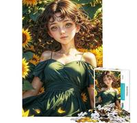 Puzzle de 1000 pièces pour Adolescents Perdu dans Un rêve de tournesols Jeu de réflexion et de découpe de précision idéal pour Un Anniversaire ou Noël (Taille 38x52cm)