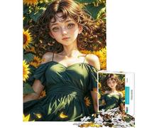 Puzzle de 1000 pièces pour Adolescents Perdu dans Un rêve de tournesols Jeu Familial Amusant et Humoristique Cadeau d'anniversaire (Taille 38x26cm)