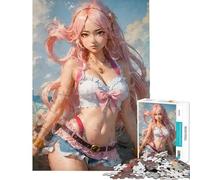 Puzzle de 1000 pièces pour Adolescents Perle Rose des Sept Mers Puzzle pour Adultes Jeu de réflexion découpe de précision Cadeau d'anniversaire Unique (Taille 38x26cm)