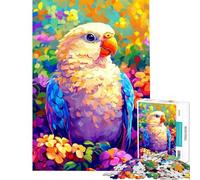 Puzzle de 1000 pièces pour Adolescents Perroquet coloré dans Les Fleurs Jeu de Puzzle Familial pour s'amuser en Famille Idée Cadeau pour Toute la Famille (Dimensions 38x52cm)