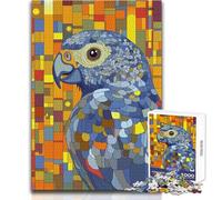 Puzzle de 1000 pièces pour Adolescents - Perroquet Gris d'Afrique - Jeu éducatif - Cadeau pour Femmes - Idéal pour Un Père Noël Secret - Dimensions : 38x26cm