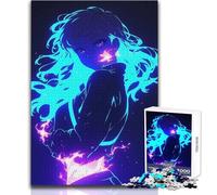 Puzzle de 1000 pièces pour Adolescents - Personnage d'anime avec Flammes néon - Un Passe-Temps paisible et satisfaisant - Assemblage Parfait - Découpe de précision - Dimensions:38x26cm