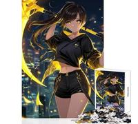 Puzzle de 1000 pièces pour Adolescents Personnage d'anime avec Une Arme dorée Jeu Antistress pour Un Anniversaire ou Noël Dimensions 38x26cm