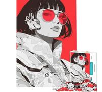 Puzzle de 1000 pièces pour Adolescents Personnage féminin Cyberpunk Difficile et Stimulant décoration intérieure Jouet Anti-Stress Convient aux 14 Ans et Plus (38x26cm)