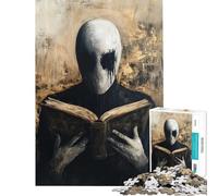Puzzle de 1000 pièces pour Adolescents Personnage sans Visage Lecture Cadeau d'anniversaire ou de Noël Jouet éducatif Anti-Stress Convient aux 14 Ans et Plus 38x52cm