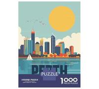 Puzzle De 1000 Pièces pour Adolescents Perth Australia Puzzles pour Adolescents - Jeu Manuel - Une Œuvre d'art - Cadeaux Uniques pour Un Anniversaire Ou Noël 38x26cm/1000pcs