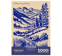 Puzzle De 1000 Pièces pour Adolescents Phillips County, Montana Landscape Art Puzzle Casse-tête Jeu De Réflexion Améliore La Mémoire Difficile Et Stimulant 38x26cm/1000pcs