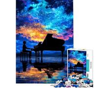 Puzzle de 1000 pièces pour Adolescents Piano sous Ciel étoilé idéal pour Un Anniversaire ou Noël Jeu éducatif Difficile (38x26cm) à partir de 14 Ans