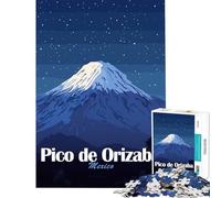 Puzzle de 1000 pièces pour Adolescents Pico de Orizaba Mexique la Nuit Jeu de réflexion éducatif défi idée Cadeau (75x50cm)