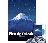 Puzzle de 1000 pièces pour Adolescents Pico de Orizaba Mexique la Nuit Jeu éducatif et Stimulant pour Un Anniversaire (38x52cm)