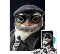 Puzzle de 1000 pièces pour Adolescents Pingouin Cool avec Lunettes de Soleil Puzzle pour Adultes Jeux relaxants Cadeaux pour Femmes Cadeaux d'anniversaire et de Noël Uniques (Dimensions 38x26cm)