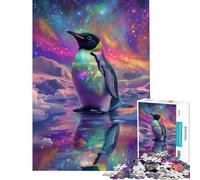 Puzzle de 1000 pièces pour Adolescents Pingouin dans Le Cosmos Jeux Amusants Analyse et logique Cadeau Unique pour Un Anniversaire ou Noël (Dimensions 50x75cm)