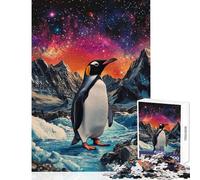 Puzzle de 1000 pièces pour Adolescents Pingouin dans Le Cosmos Puzzle pour Adultes Jouet à Monter soi-même améliore la mémoire Cadeau Original d'anniversaire ou de Noël (38x26cm)