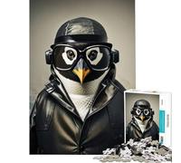 Puzzle de 1000 pièces pour Adolescents Pingouin détective Jeu de réflexion et Casse-tête Jouet intellectuel Cadeau et Jouet idéal à la Fois Amusant et Humoristique (Dimensions 38x26cm)