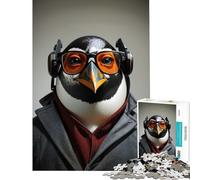 Puzzle de 1000 pièces pour Adolescents Pingouin détective Jouet addictif pour cultiver la Patience et se détendre Jeu de rapidité Manuelle Idée Cadeau (Dimensions 38x52cm)