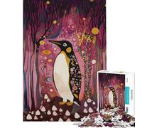 Puzzle de 1000 pièces pour Adolescents Pingouin Original dans Une forêt onirique Jeu éducatif pour améliorer la mémoire Cadeau d'anniversaire (Dimensions 38x26cm)