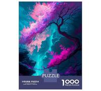 Puzzle De 1000 Pièces pour Adolescents Pink Cherry Blossom Nature Casse-tête pour Adolescents - Jeu Difficile Et Stimulant - Cadeau 38x26cm/1000pcs