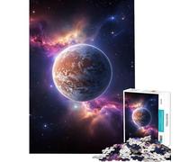 Puzzle de 1000 pièces pour Adolescents Planète Mercure et nébuleuse Jeu Stimulant et éducatif Améliore la mémoire Cadeau de Père Noël Secret (Dimensions 75x50cm)