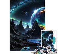 Puzzle de 1000 pièces pour Adolescents Planète spectrale Jeu Familial Défi cérébral et intellectuel Jouet addictif Cadeau de Père Noël Secret Améliore la mémoire (Dimensions 38x52cm)