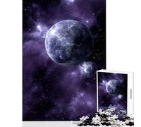 Puzzle de 1000 pièces pour Adolescents Planètes dans Une nébuleuse Violette Décoration intérieure Jouet pour se détendre et relever Un défi éducatif Dimensions 38x52cm