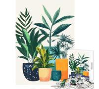 Puzzle de 1000 pièces pour Adolescents Plantes Tropicales en Pot Décoration Murale Idée Cadeau Jeu de réflexion Renforce l'amour Entre Couples Dimensions 38x52cm