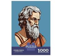 Puzzle De 1000 Pièces pour Adolescents Plato Greek Philosopher Puzzle pour Adultes Jeu Manuel Décoration Murale Cadeaux pour Amis Et Famille 52x38cm/1000pcs