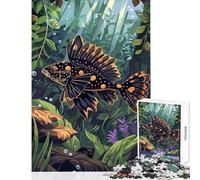 Puzzle de 1000 pièces pour Adolescents Poissons Noirs et Rouges dans Un décor sous-Marin Luxuriant Jouet éducatif Idée Cadeau et Jeu Amusant pour développer la motricité Fine et la dextérité 38x52cm