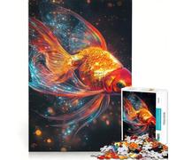 Puzzle de 1000 pièces pour Adolescents Poissons Rouges dans l'espace, Jeux de société, pour s'amuser en Famille, Collection d'artistes, Beaux-Arts 50x75cm