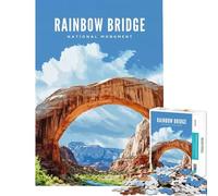 Puzzle de 1000 pièces pour Adolescents Pont Arc-en-Ciel et Monument Jeu Amusant et addictif pour cultiver la Patience Cadeau pour Femmes et Hommes mais Aussi Amusant et Humoristique (Taille 38x52cm)