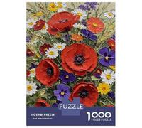 Puzzle De 1000 Pièces pour Adolescents Poppy and Daisy Bouquet Casse-tête pour Adolescents - Jeu Difficile Et Stimulant - Cadeau 70x50cm/1000pcs