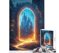 Puzzle de 1000 pièces pour adolescents-Portail magique vers un château-Jeu de construction à faire soi-même-Cadeau d'anniversaire-Jeu éducatif avec pièces de formes aléatoires parfaitement emboîtables