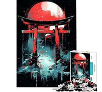 Puzzle de 1000 pièces pour Adolescents Porte Torii Abstraite Sombre Jeu Manuel éducatif et Stimulant pour développer l'analyse et la logique (Dimensions 38x52cm)