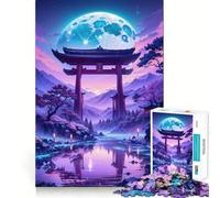 Puzzle de 1000 pièces pour Adolescents Porte Torii de la tranquillité Découpe précise Jeu Artistique Amusant et Relaxant Cadeau d'anniversaire Amusant (38x52cm)