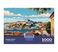 Puzzle De 1000 Pièces pour Adolescents Porto, Portugal Cityscape Puzzles pour Adultes Difficile, Stimulant Et Amusant À Terminer, Un Jeu Familial Amusant 70x50cm/1000pcs